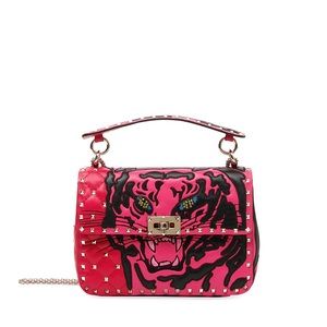 Valentino Garavani Rockstud Tiger Shoulder Bag
